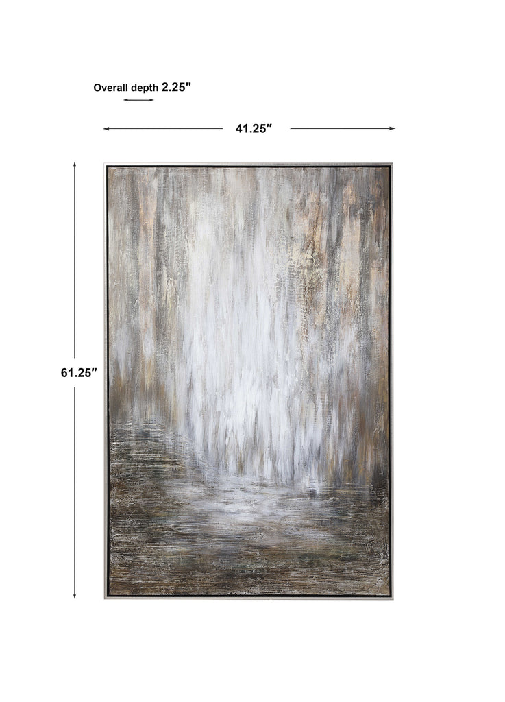 Desert Rain Hand Painted Abstract Art - Bombay Mercantile