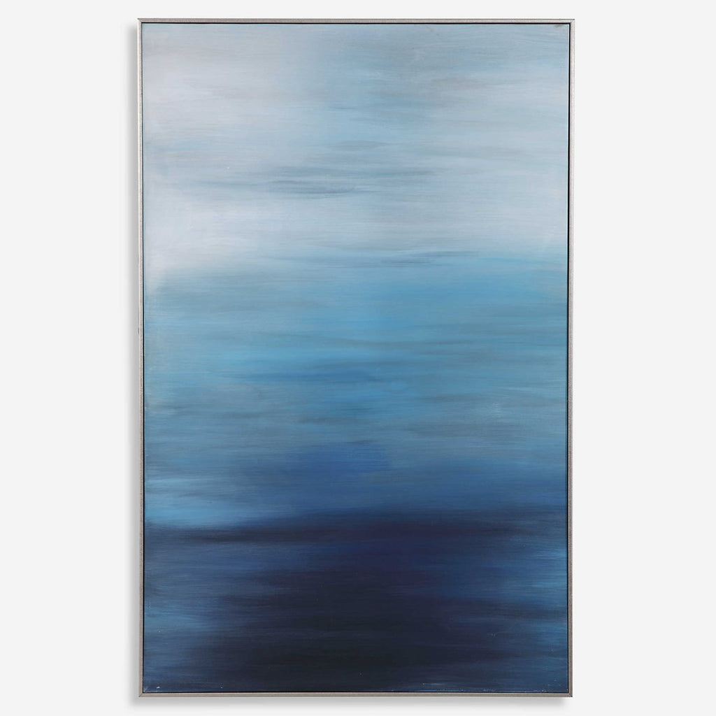 Moonlit Sea Hand Painted Canvas - Bombay Mercantile