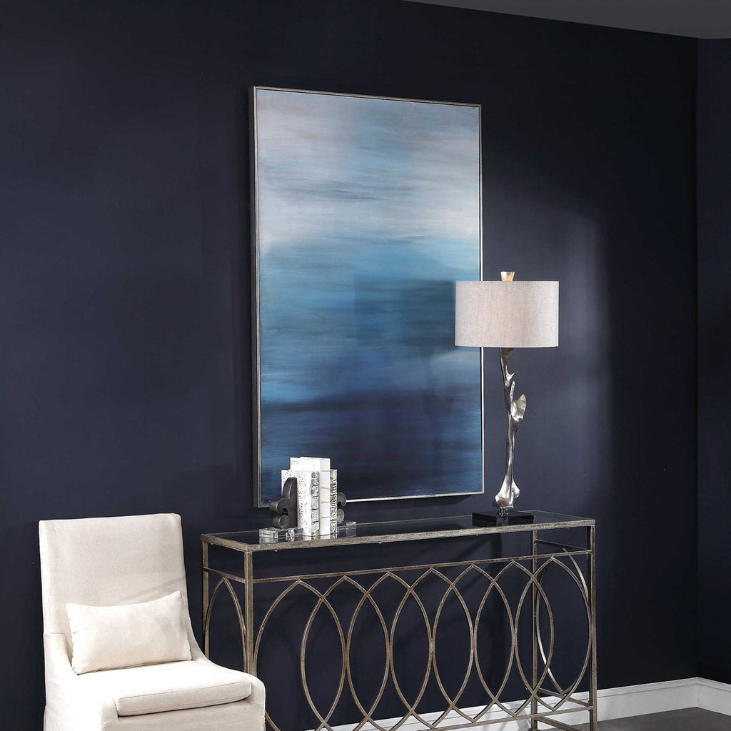 Moonlit Sea Hand Painted Canvas - Bombay Mercantile
