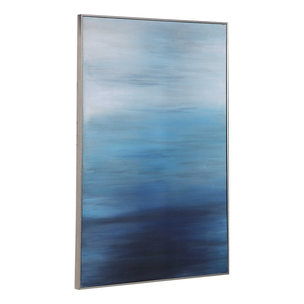 Moonlit Sea Hand Painted Canvas - Bombay Mercantile