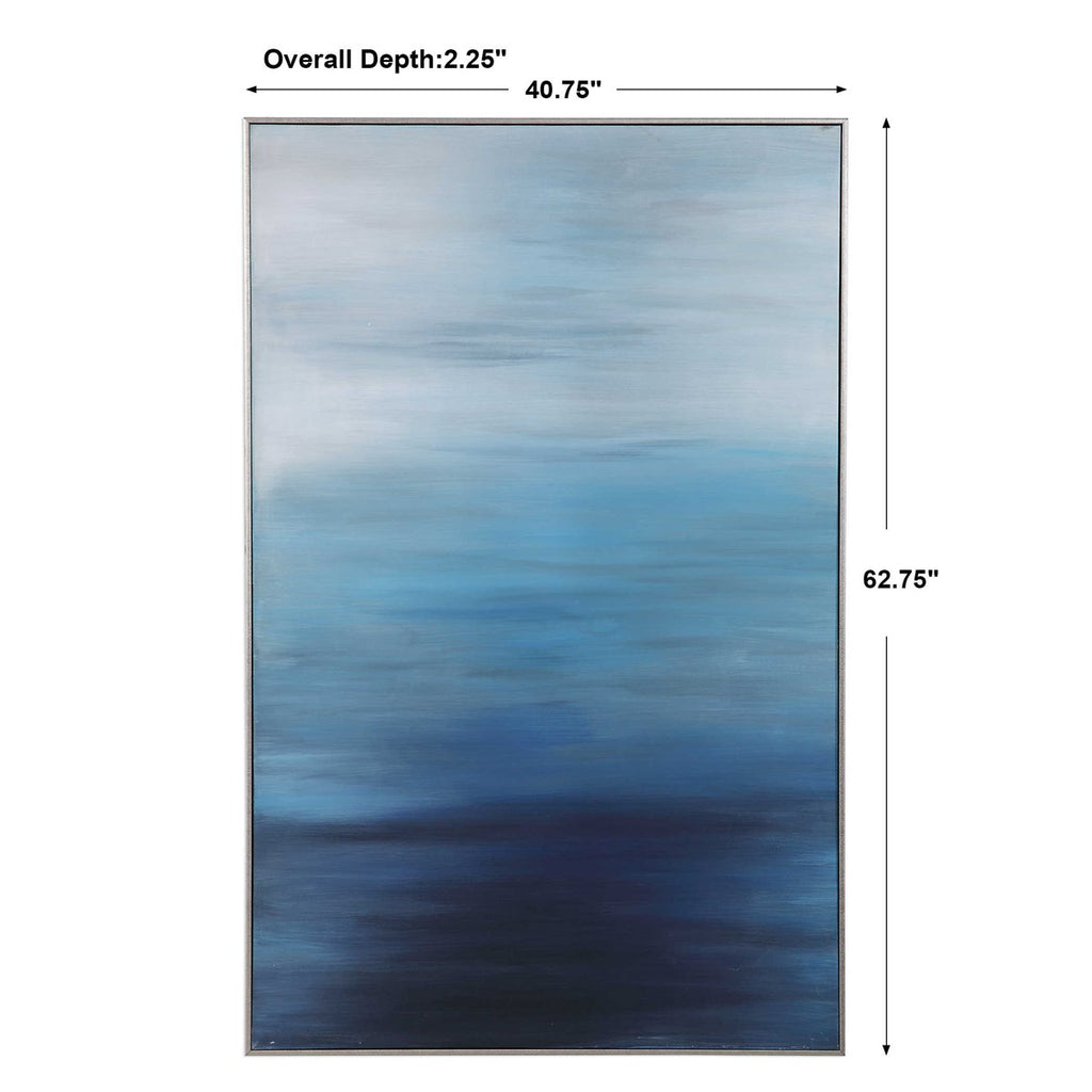 Moonlit Sea Hand Painted Canvas - Bombay Mercantile