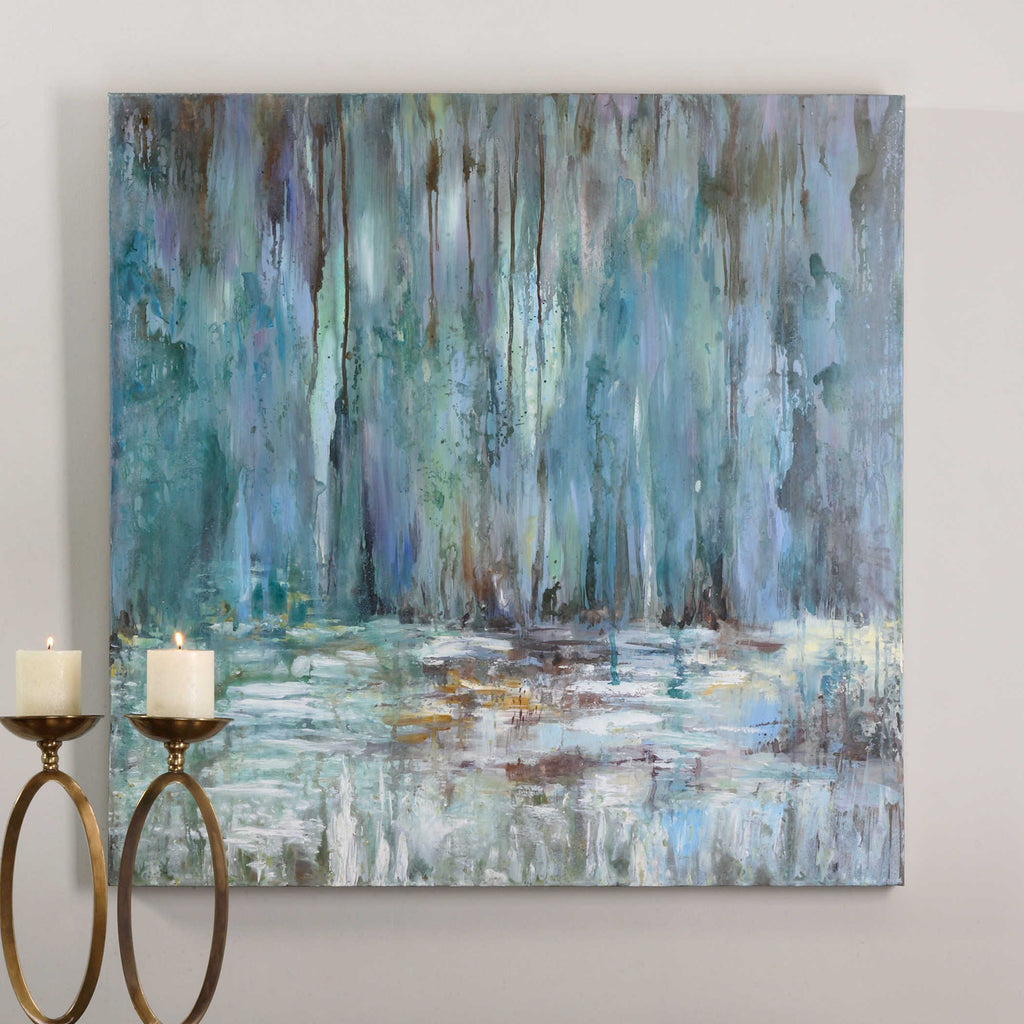 Blue Waterfall Art - Bombay Mercantile