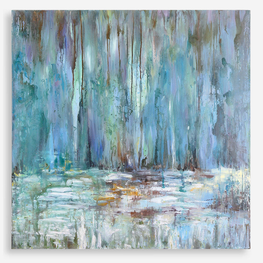 Blue Waterfall Art - Bombay Mercantile