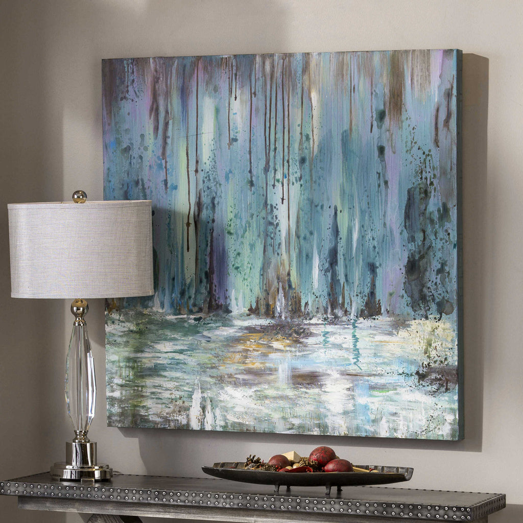 Blue Waterfall Art - Bombay Mercantile