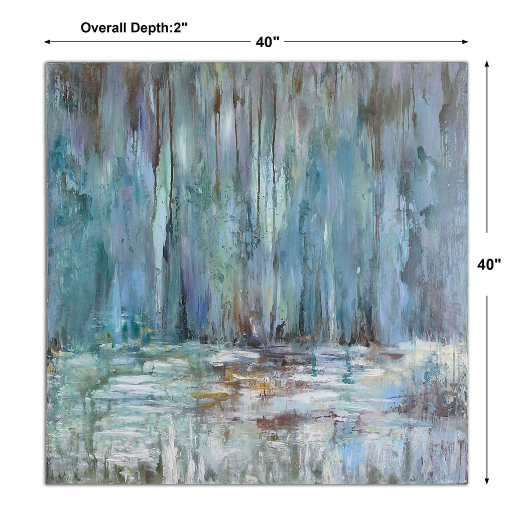 Blue Waterfall Art - Bombay Mercantile