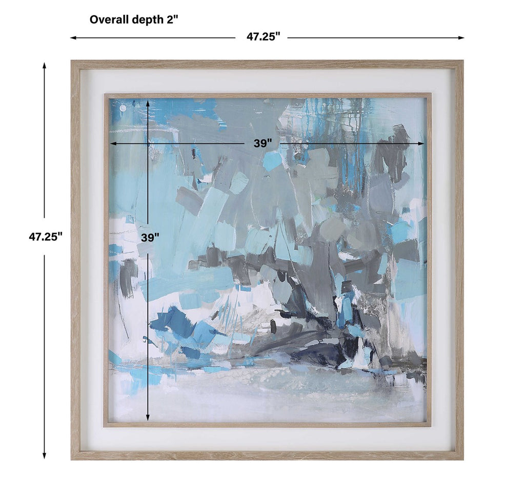 Misty Moonlight Abstract Framed Print - Bombay Mercantile