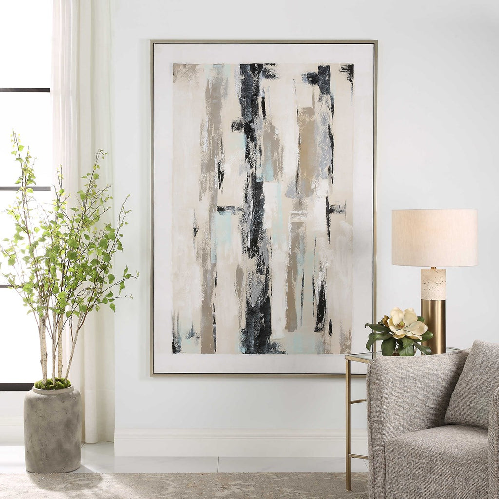 Placidity Hand Painted Abstract Art - Bombay Mercantile