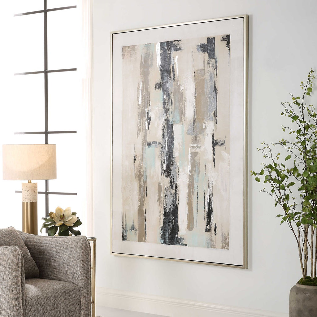 Placidity Hand Painted Abstract Art - Bombay Mercantile