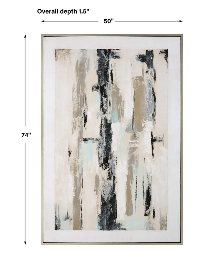 Placidity Hand Painted Abstract Art - Bombay Mercantile