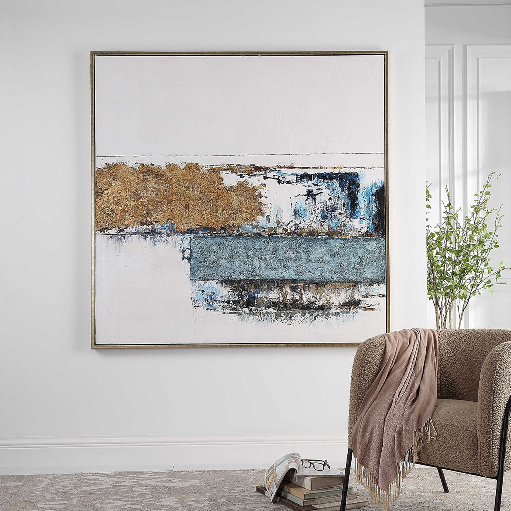 Stacked Against Hand Painted Canvas - Bombay Mercantile