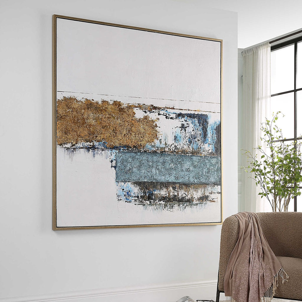 Stacked Against Hand Painted Canvas - Bombay Mercantile