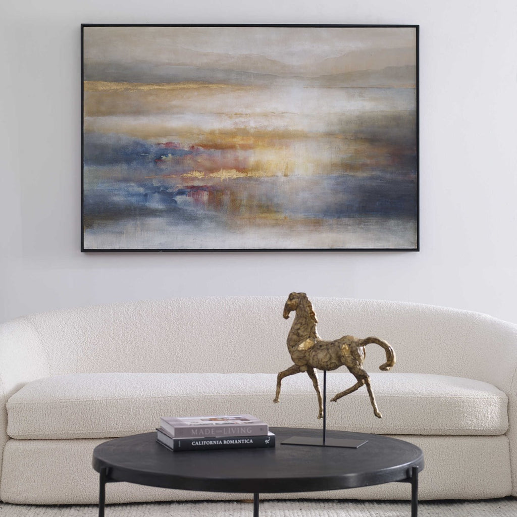 Seafaring Dusk Hand Painted Abstract Art - Bombay Mercantile