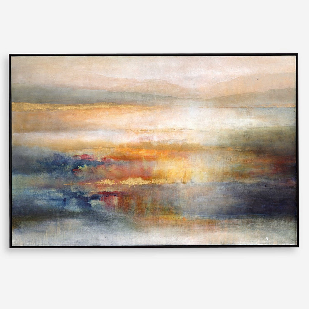 Seafaring Dusk Hand Painted Abstract Art - Bombay Mercantile