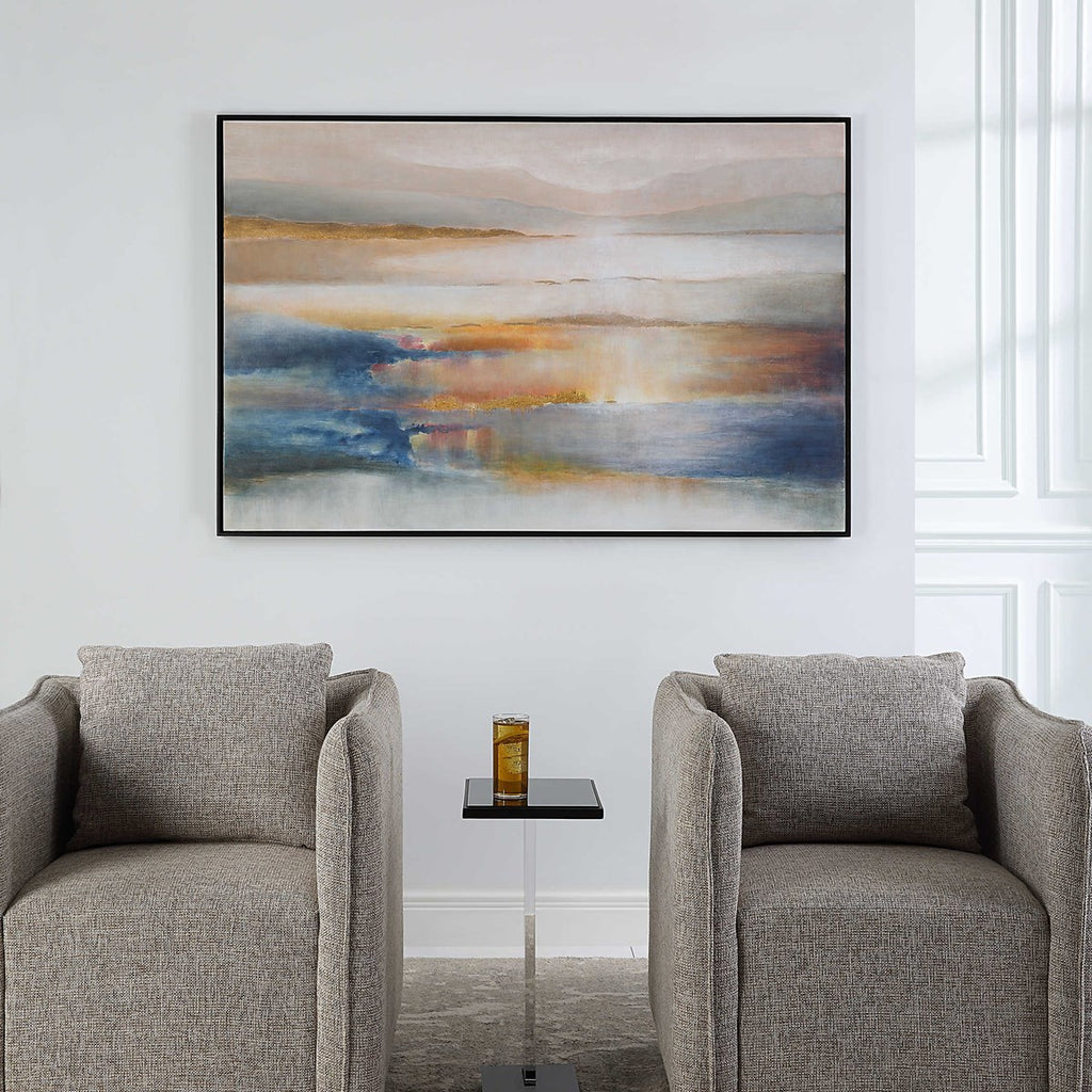Seafaring Dusk Hand Painted Abstract Art - Bombay Mercantile