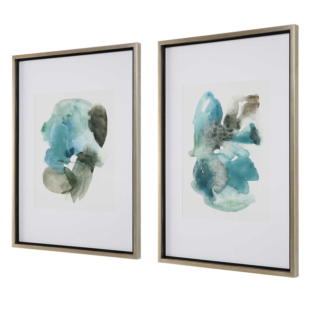 Blueprints Watercolor Prints, Set Of 2 - Bombay Mercantile