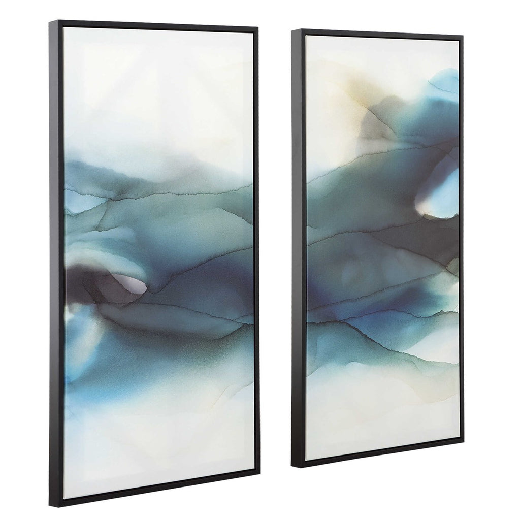 September Desert Modern Watercolor Art Set of 2 - Bombay Mercantile