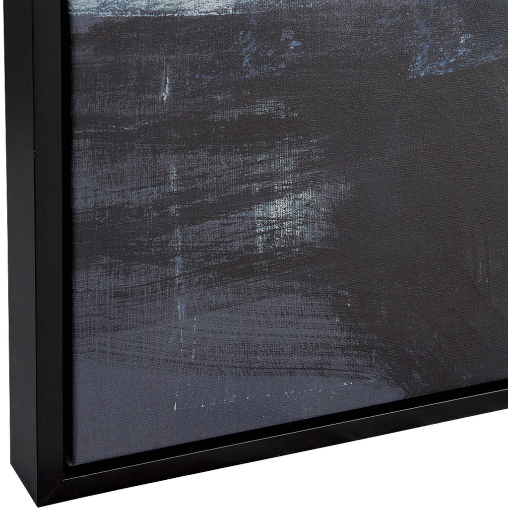 Black And Blue Framed Abstract Art - Bombay Mercantile