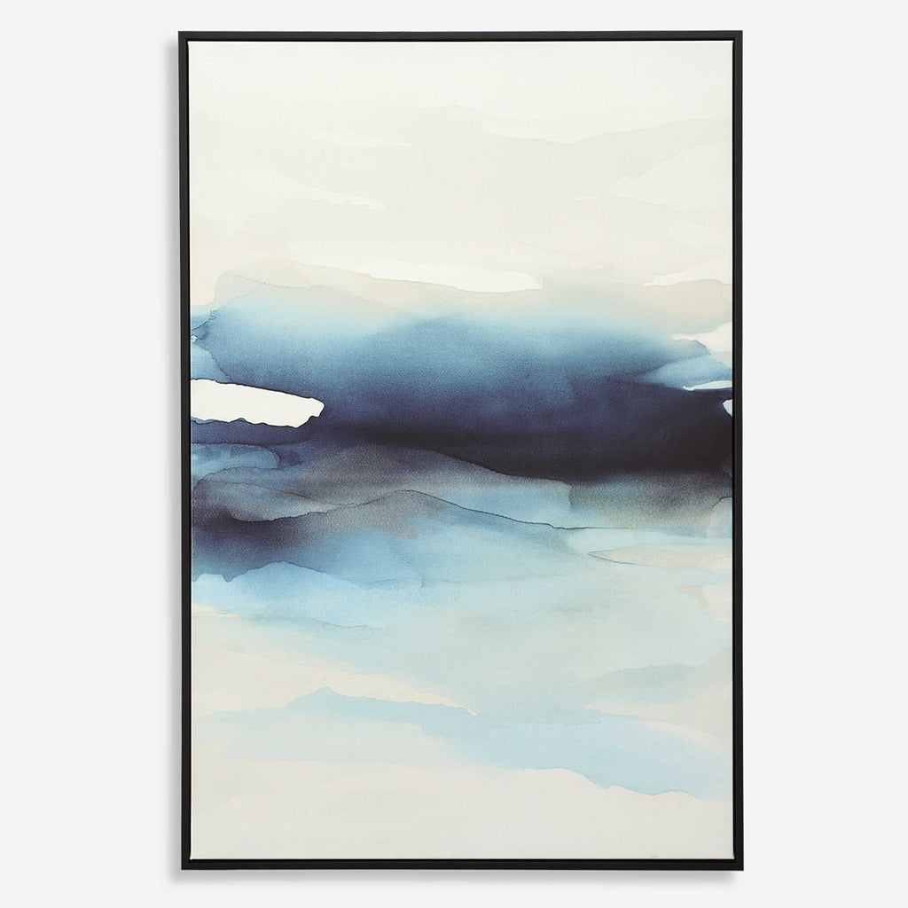 Waves Framed Canvas Abstract Art - Bombay Mercantile