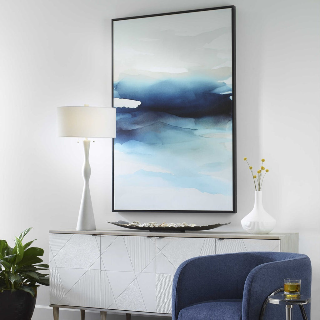 Waves Framed Canvas Abstract Art - Bombay Mercantile