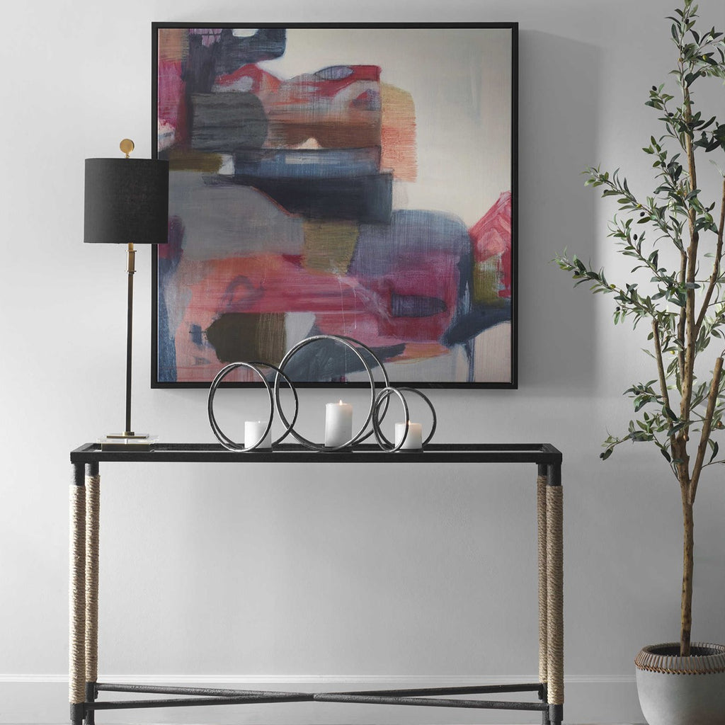 Geranium And Ginger Abstract Art - Bombay Mercantile