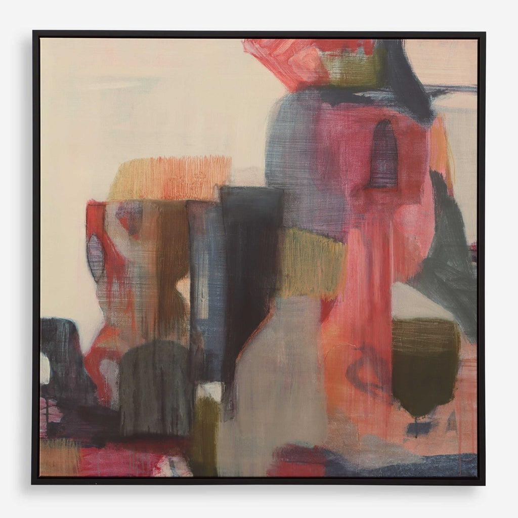 Geranium And Ginger Abstract Art - Bombay Mercantile