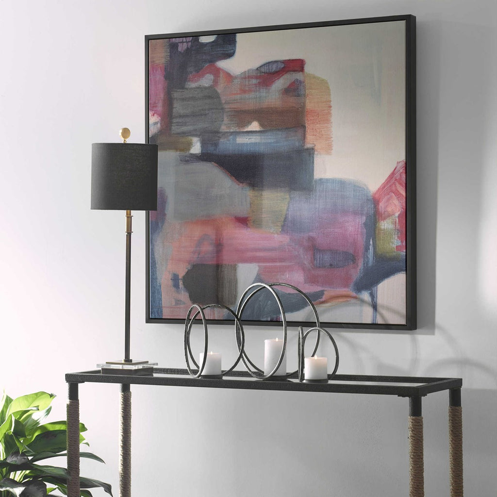 Geranium And Ginger Abstract Art - Bombay Mercantile