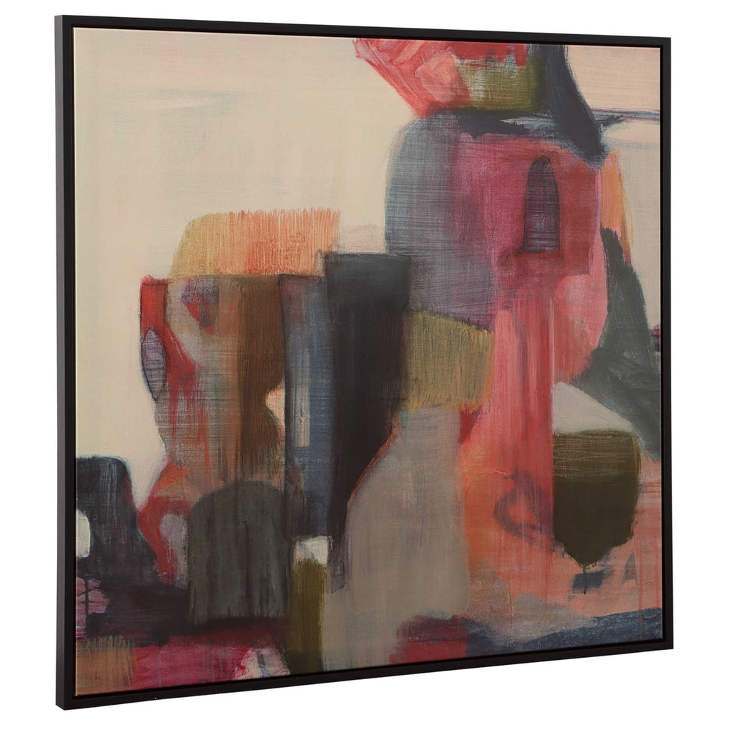 Geranium And Ginger Abstract Art - Bombay Mercantile