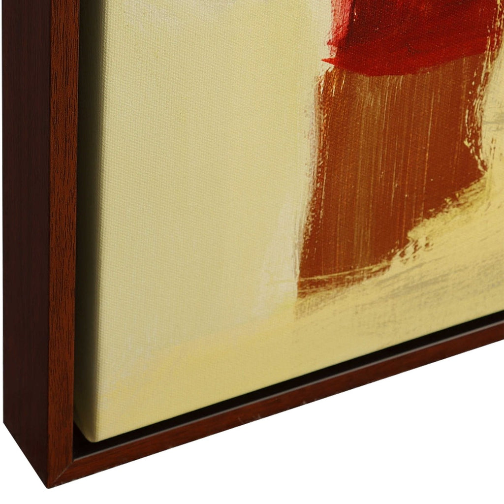Peaches Framed Canvas Abstract Art - Bombay Mercantile