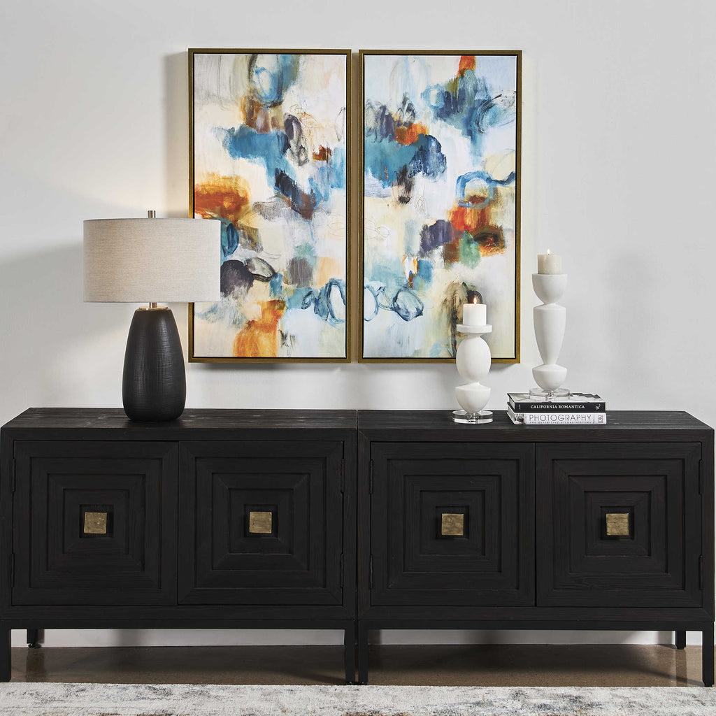 Casual Moments Framed Abstract Art, Set of 2 - Bombay Mercantile