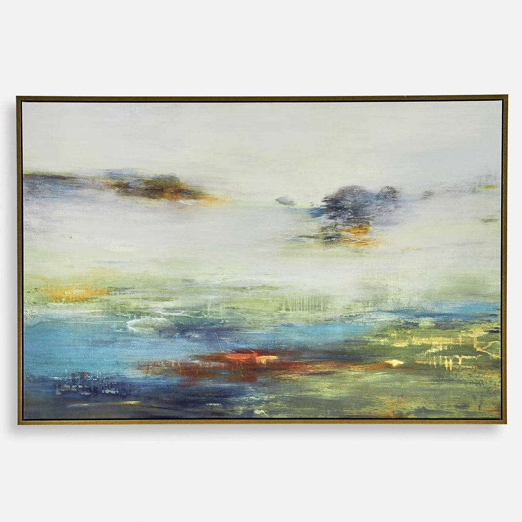 Textured Land Framed Landscape Art - Bombay Mercantile