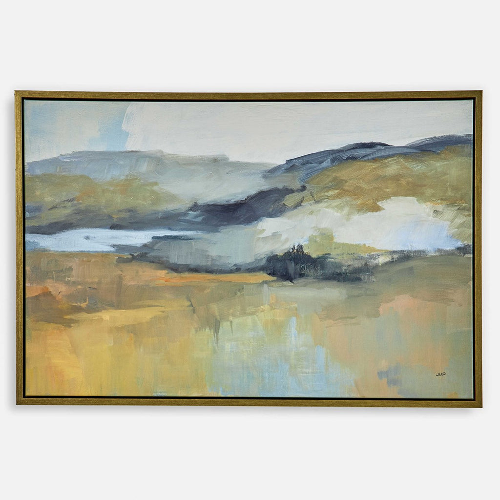 Folded Hills Framed Landscape Art - Bombay Mercantile