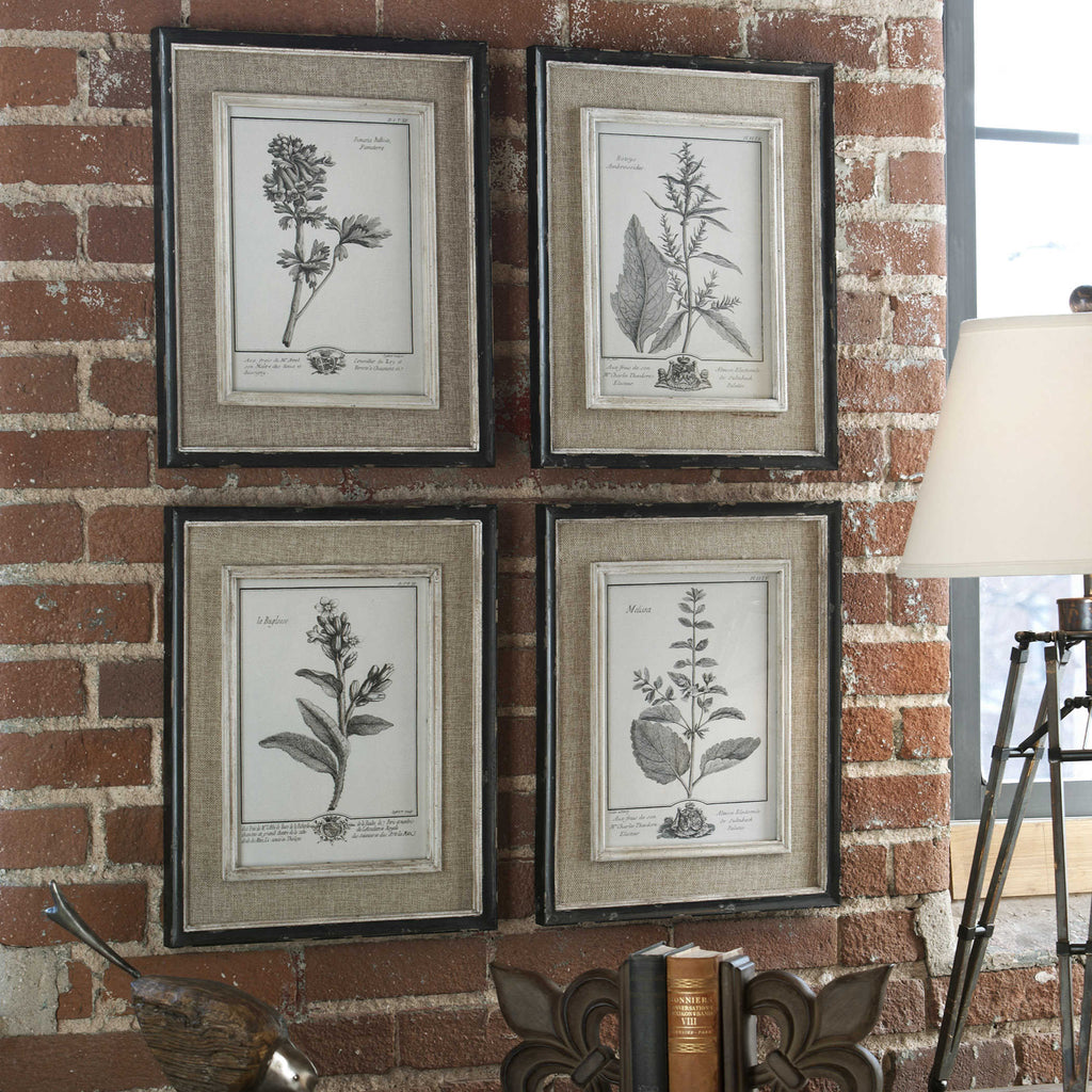 Casual Grey Study Framed Art Set of 4 - Bombay Mercantile