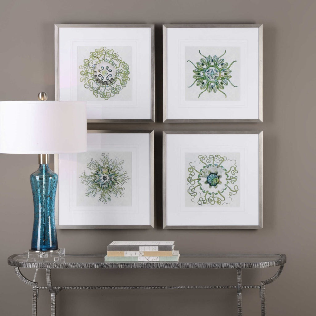 Organic Symbols Print Art Set of 4 - Bombay Mercantile