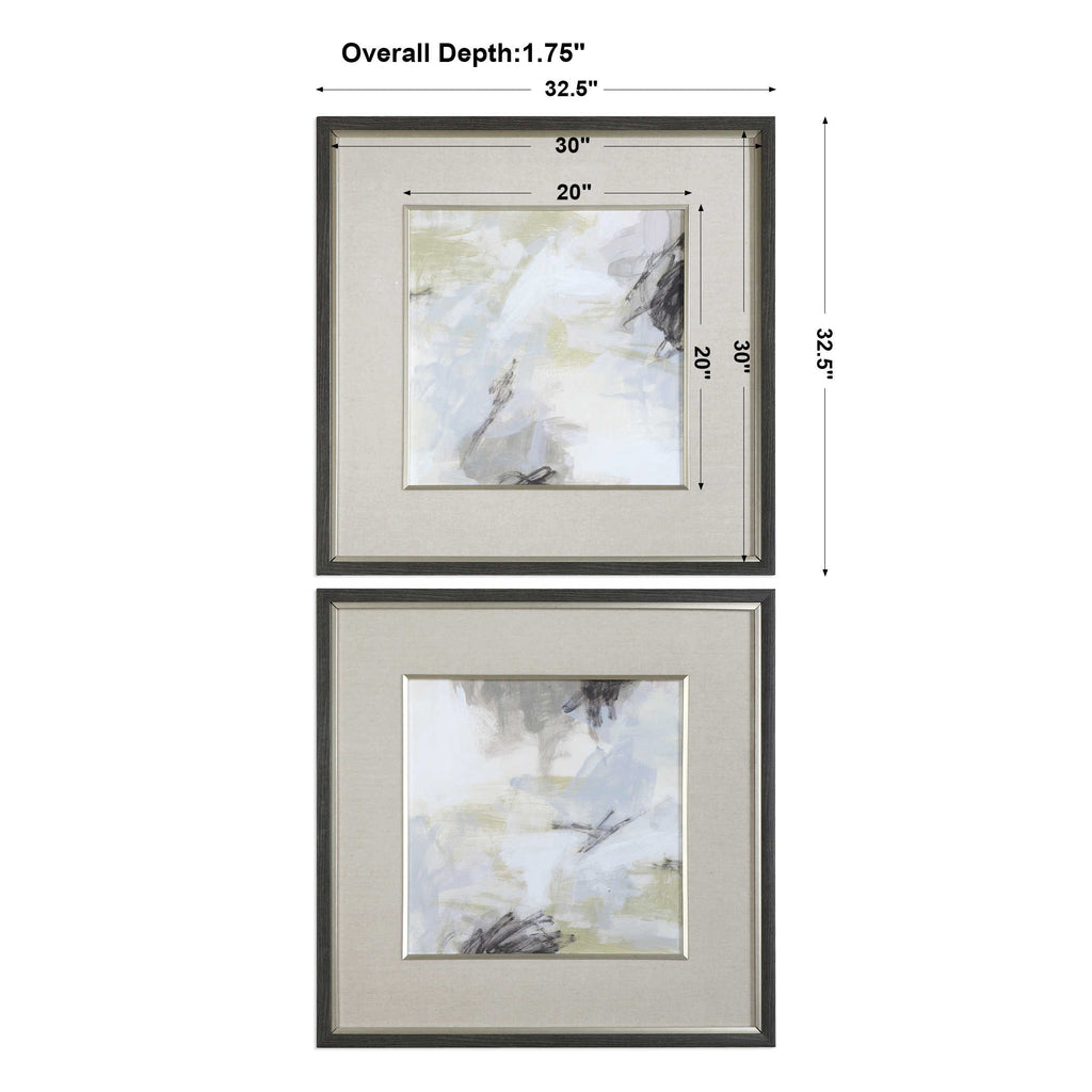 Abstract Vistas Framed Prints Set of 2 - Bombay Mercantile