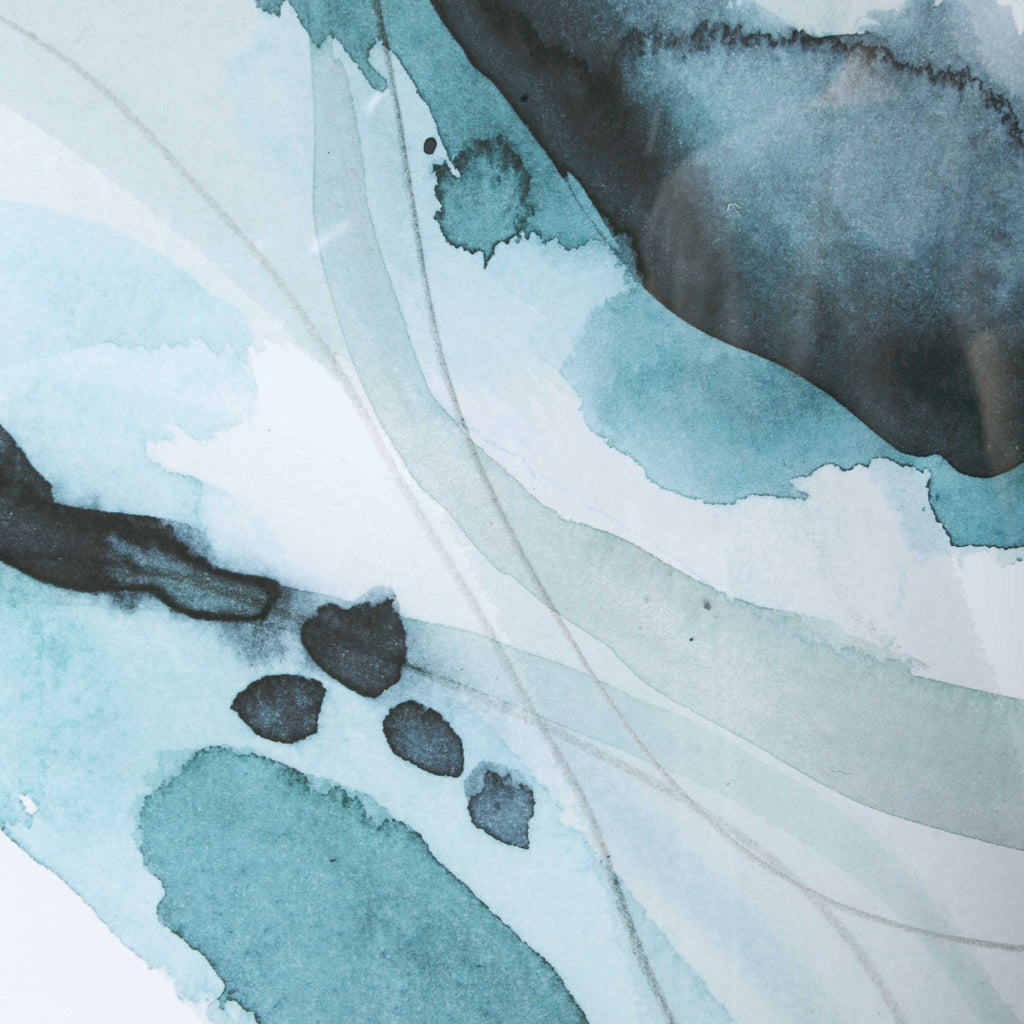Depth Abstract Watercolor Prints, Set of 2 - Bombay Mercantile