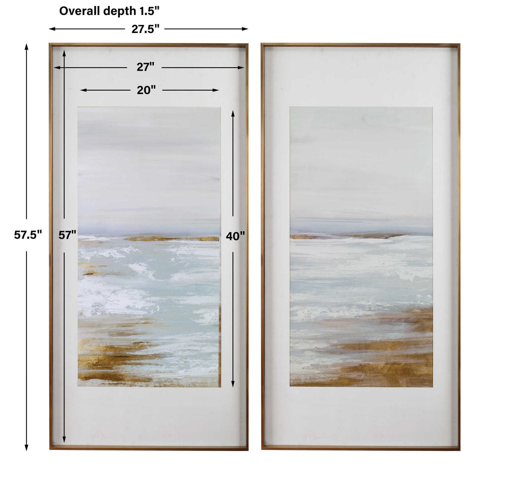 Coastline Framed Prints, Set of 2 - Bombay Mercantile