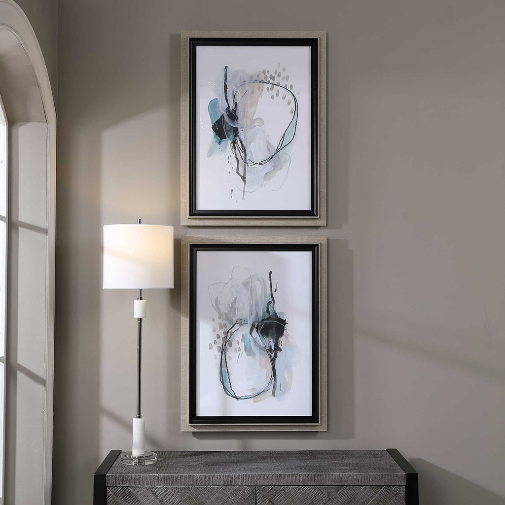 Force Reaction Abstract Prints, Set of 2 - Bombay Mercantile