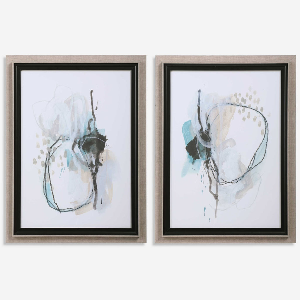 Force Reaction Abstract Prints, Set of 2 - Bombay Mercantile
