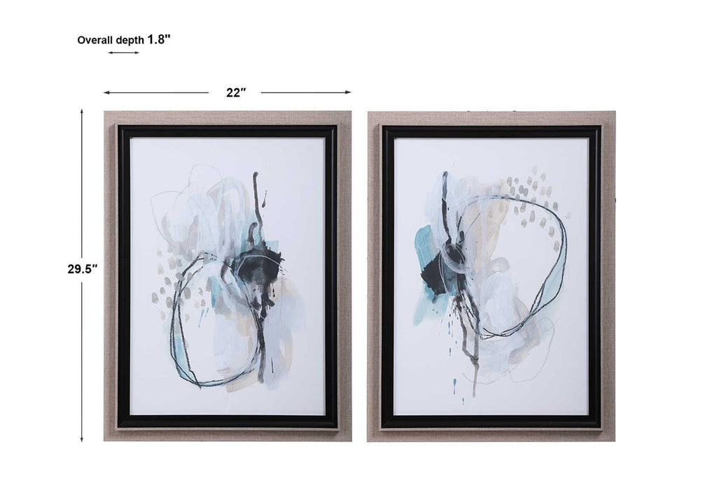 Force Reaction Abstract Prints, Set of 2 - Bombay Mercantile