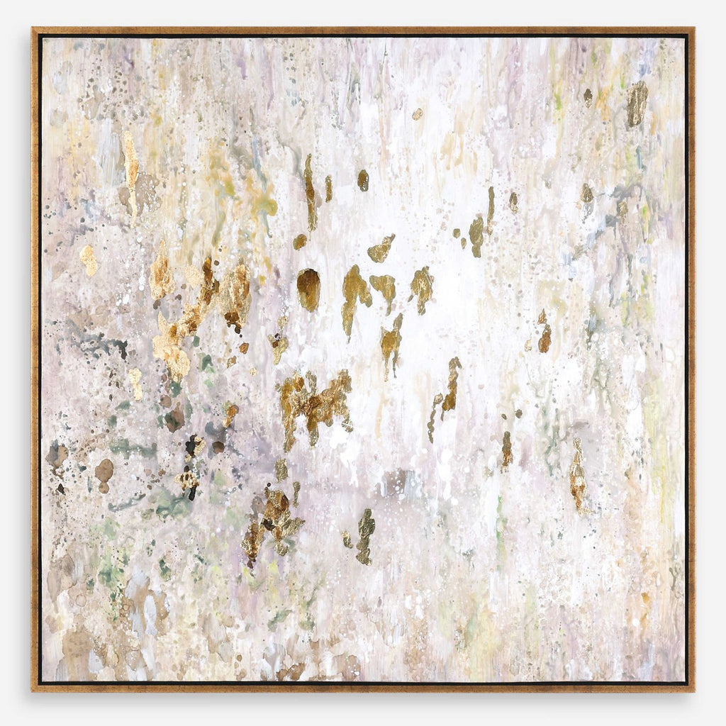 Golden Raindrops Modern Abstract Art - Bombay Mercantile