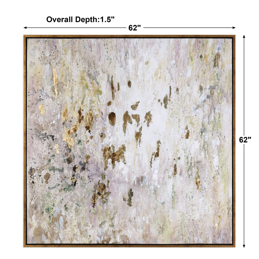 Golden Raindrops Modern Abstract Art - Bombay Mercantile