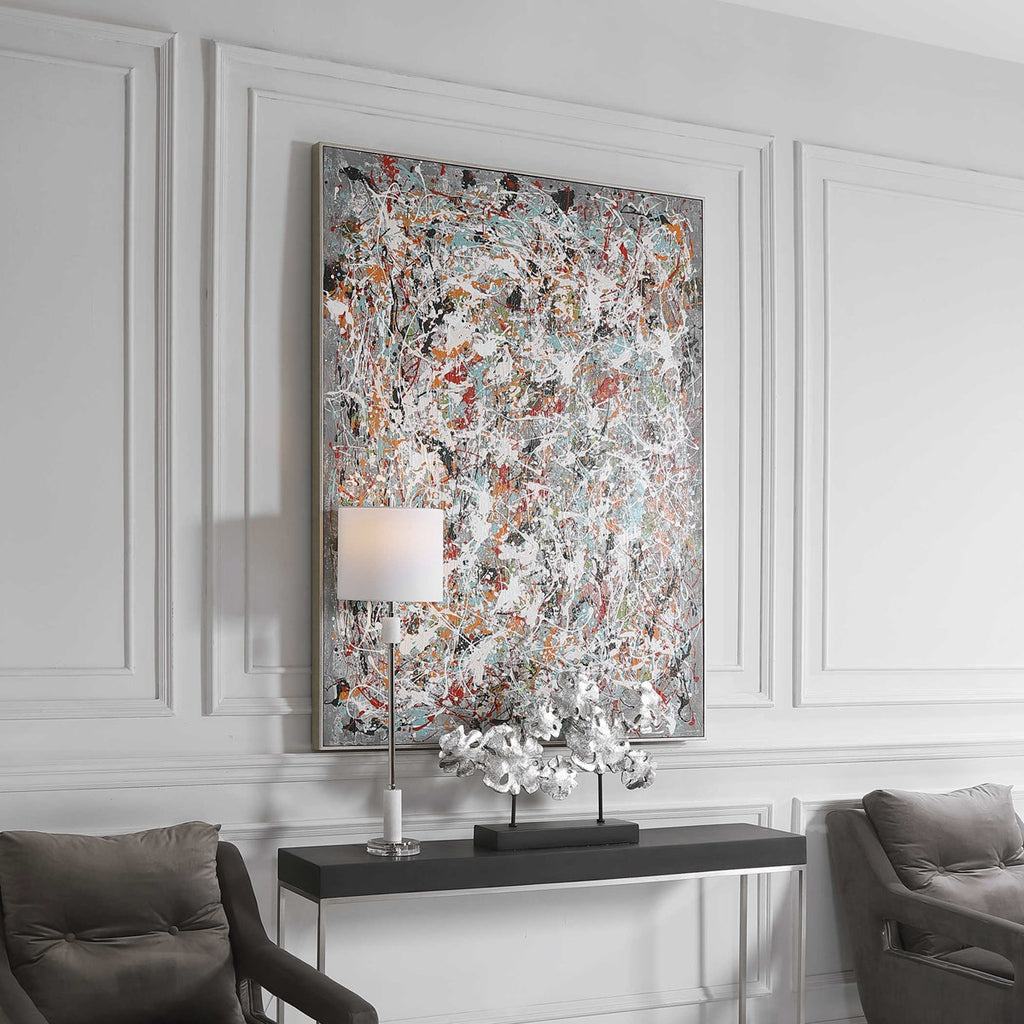 Organized Chaos Hand Painted Canvas - Bombay Mercantile