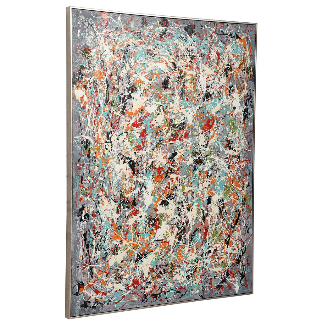 Organized Chaos Hand Painted Canvas - Bombay Mercantile
