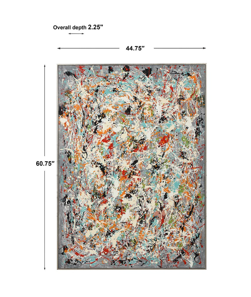 Organized Chaos Hand Painted Canvas - Bombay Mercantile
