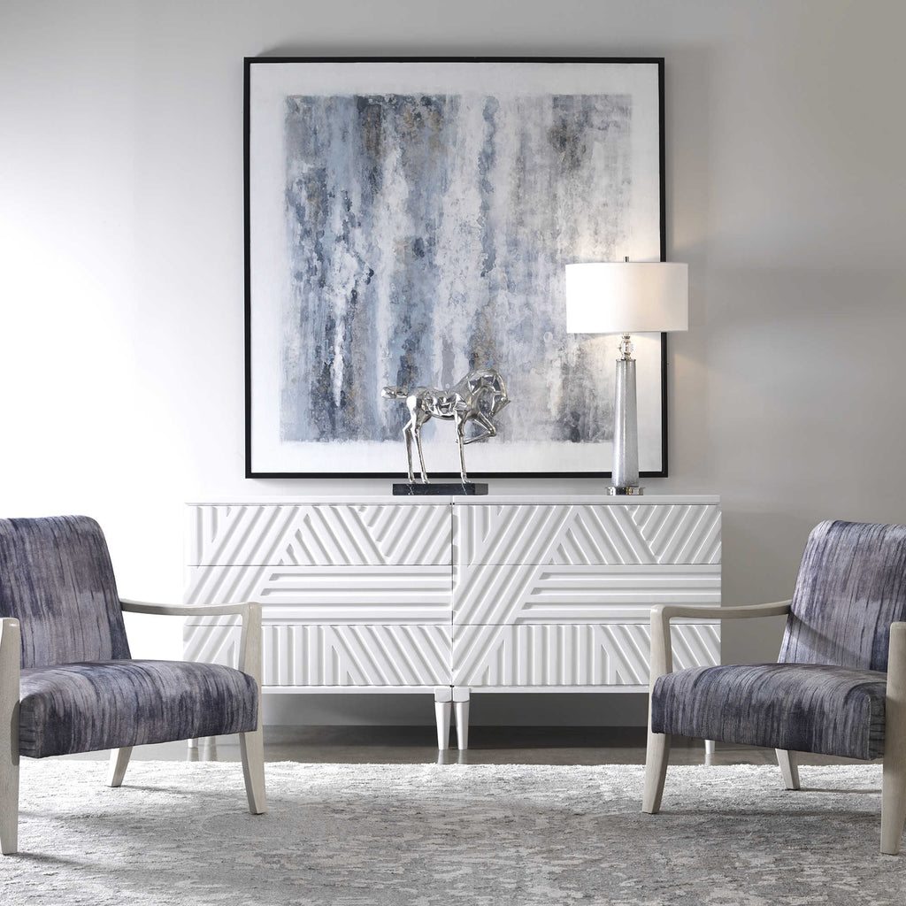 bove The Clouds Hand Painted Art - Bombay Mercantile
