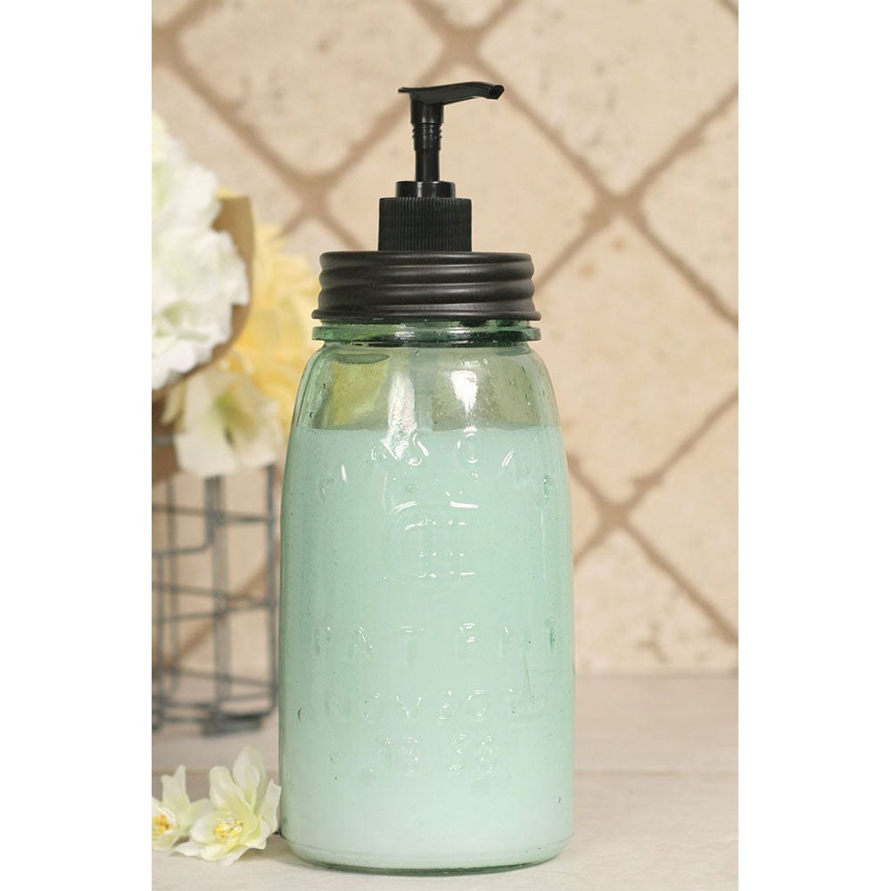 Quart Mason Jar Soap Dispenser - Black - Bombay Mercantile