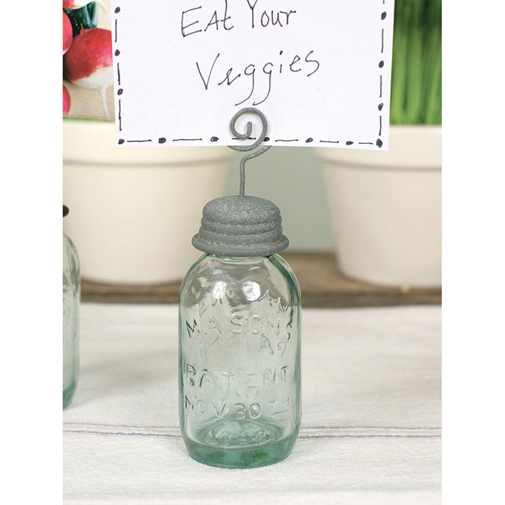 Mason Jar Place Card Holder - Box of 4 - Bombay Mercantile
