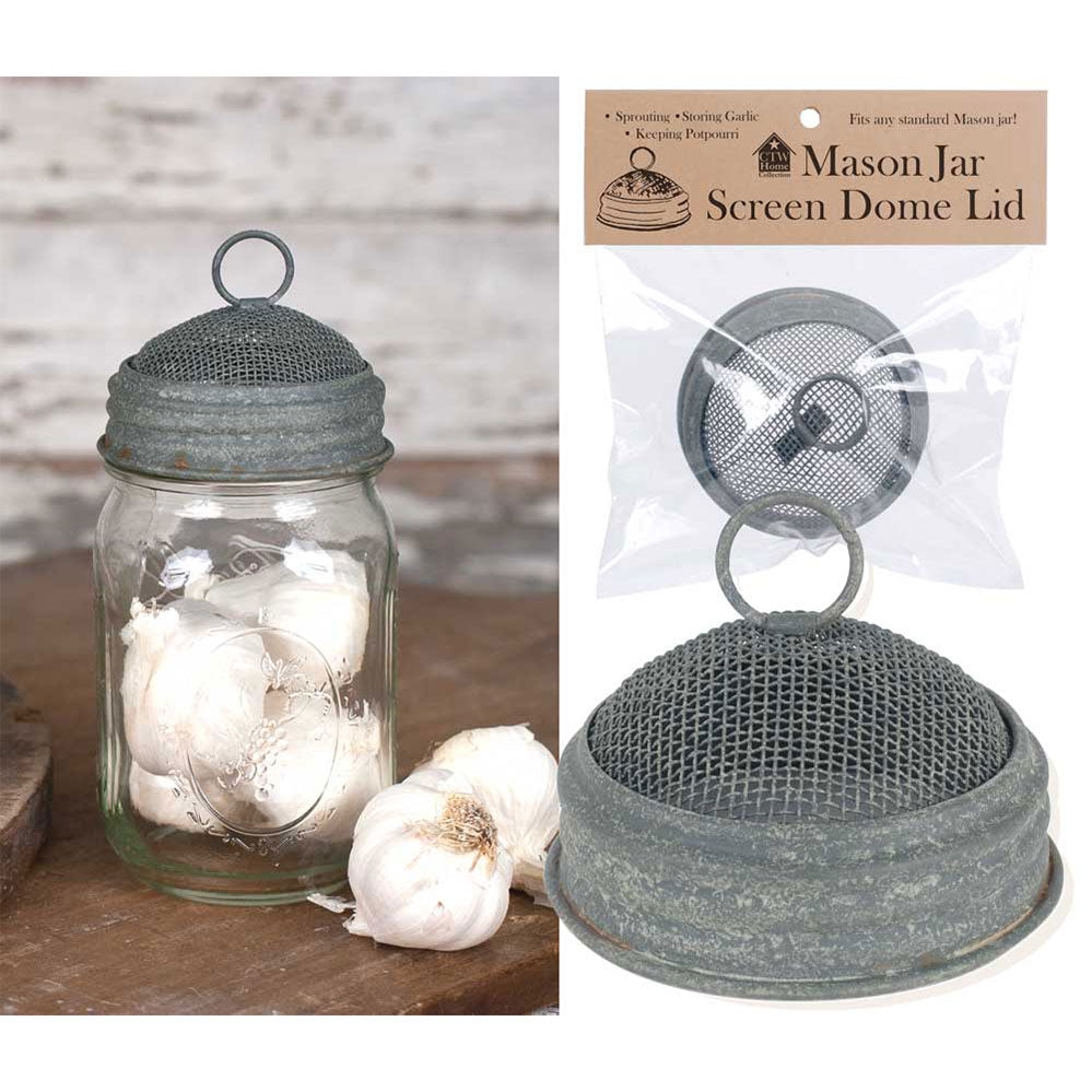 Mason Jar Screen Dome Lid - Barn Roof - Box of 6 - Bombay Mercantile