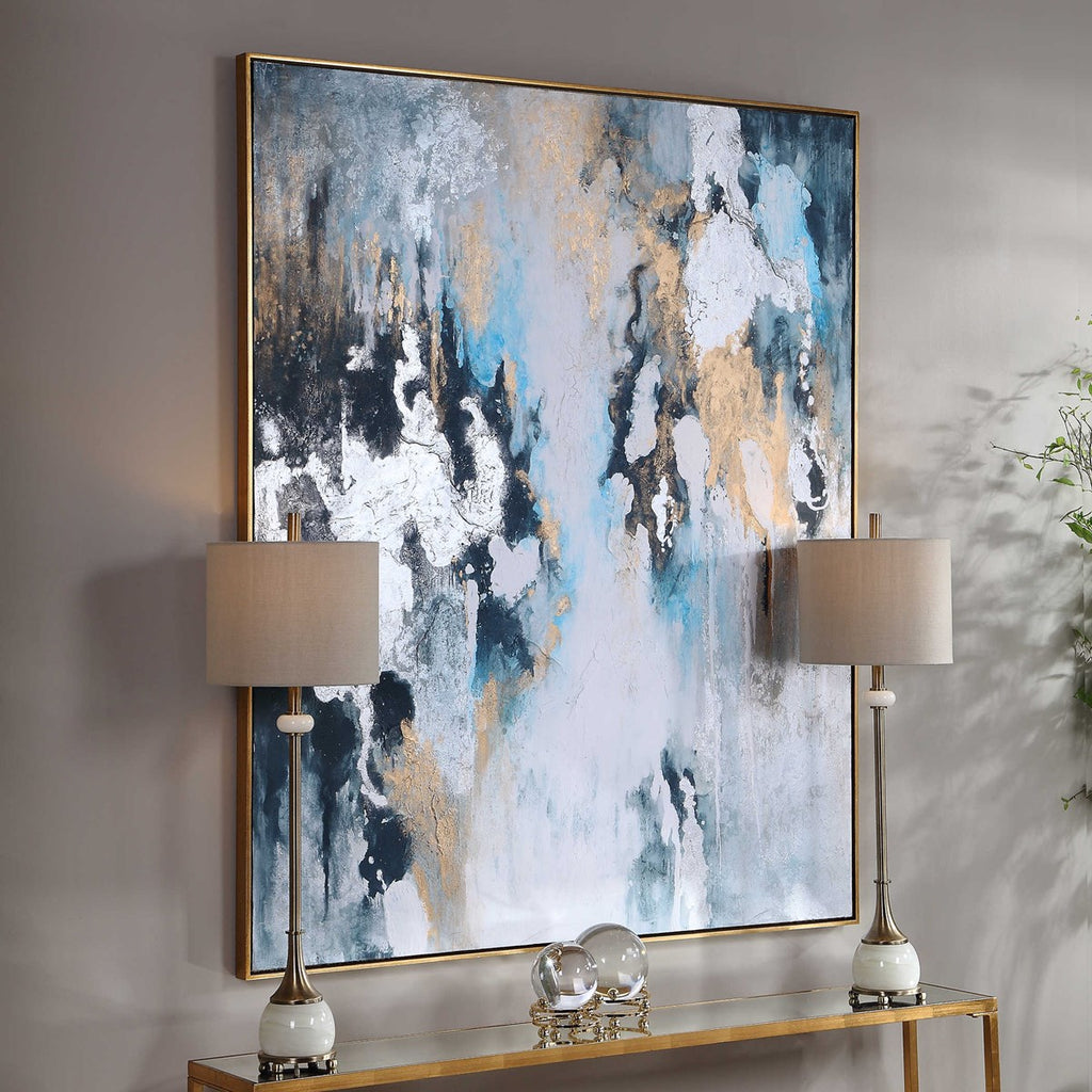 Stormy Seas Hand Painted Canvas - Bombay Mercantile