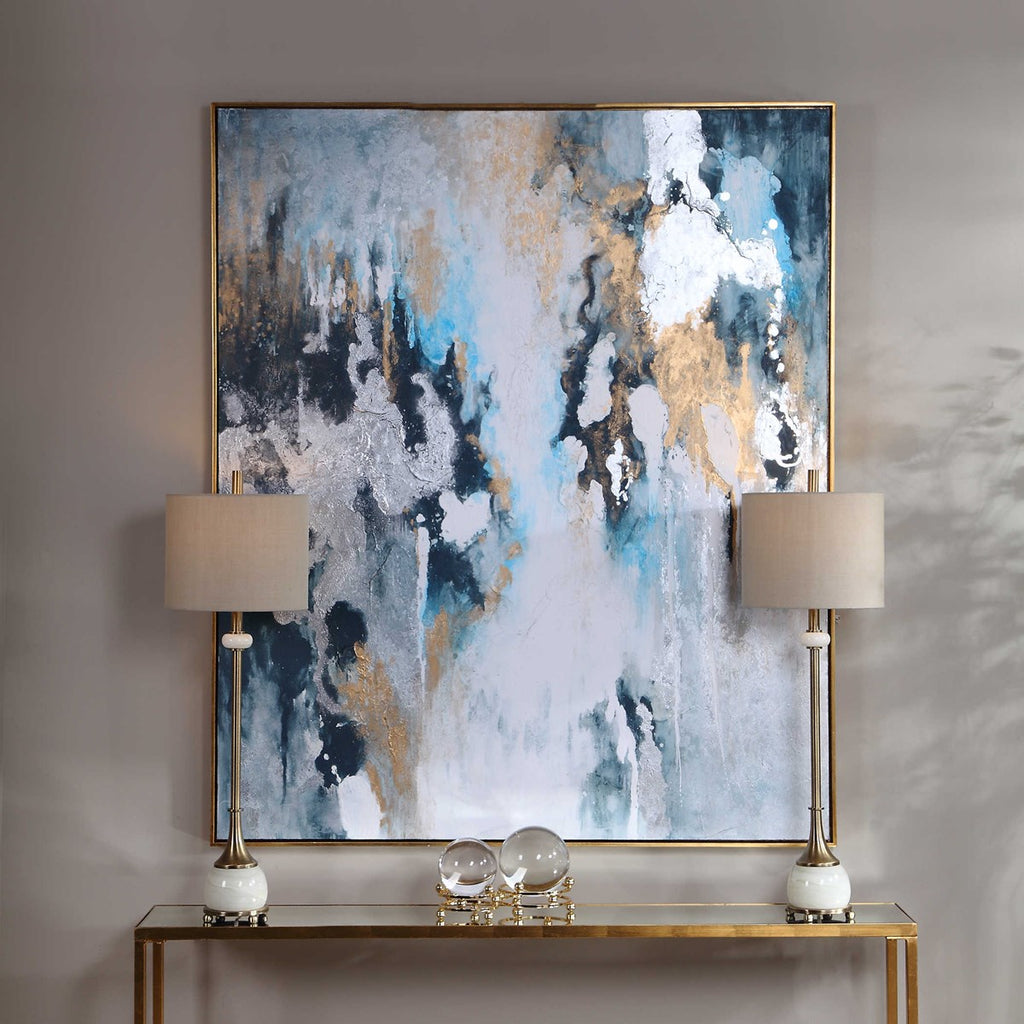 Stormy Seas Hand Painted Canvas - Bombay Mercantile